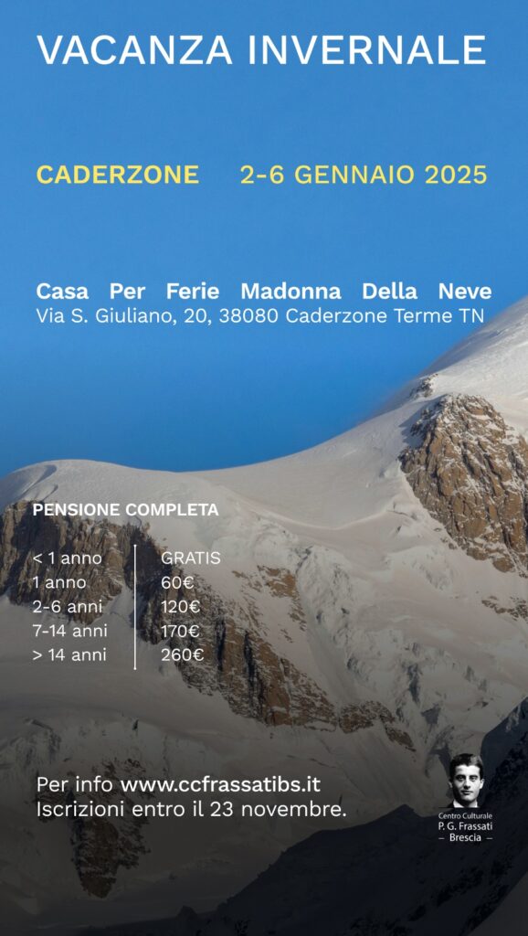 Locandina della vacanza invernale a Caderzone dal 2 al 6 gennaio 2025